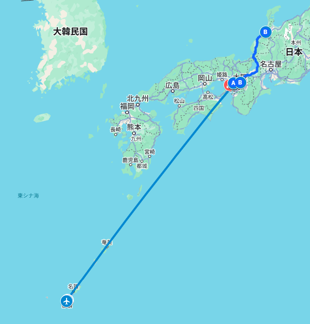 2014年夏　四国沖縄の旅　８日目　沖縄～兵庫～石川